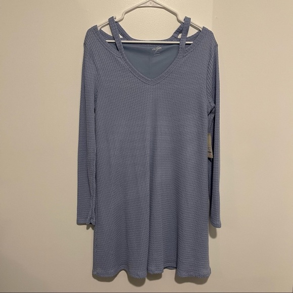 NWT Francesca’s Alya cutout dress Medium fall waffle knit - Picture 4 of 8